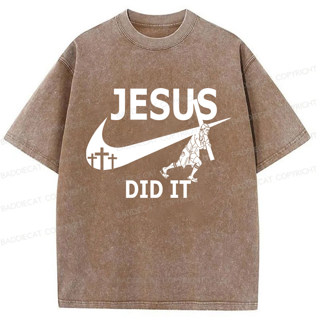 Baddiecat Funny Jesus Washed T-shirt