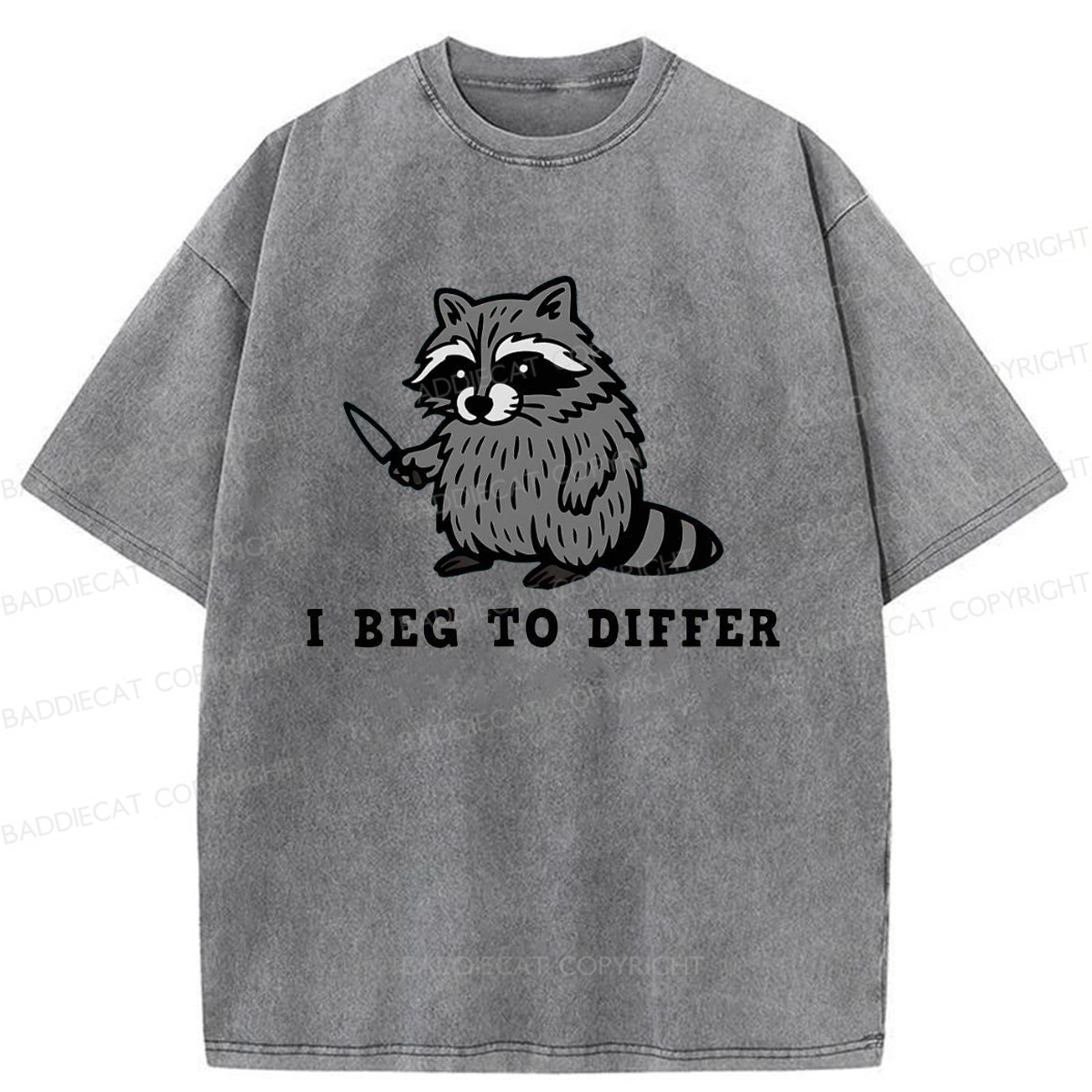 Baddiecat I Beg To Differ Washed T-shirt