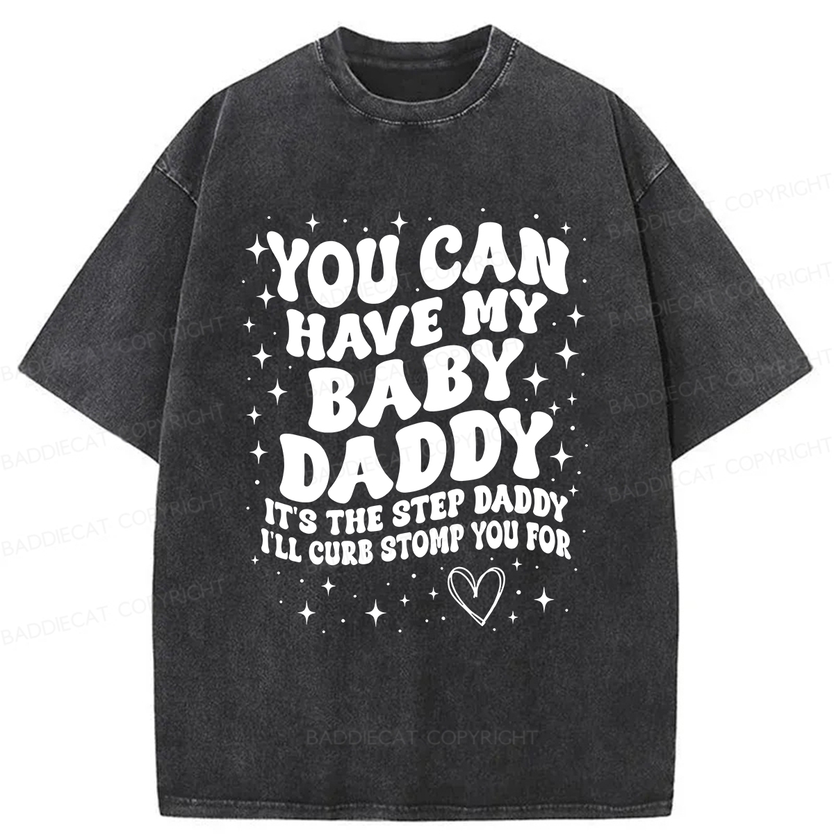 Baddiecat You Can Have My Baby Daddy Washed T-shirt