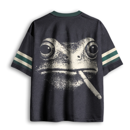 Baddiecat Vintage Smoking Frog Mesh Jersey