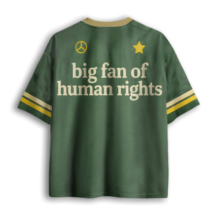 Baddiecat Big Fan Of Human Rights Mesh Jersey