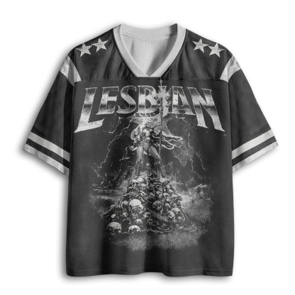 Baddiecat Lesbian Warrior Dark Fantasy Mesh Jersey