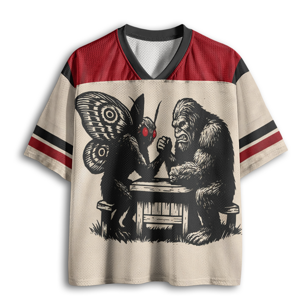Baddiecat Bigfoot vs Mothman Mesh Jersey