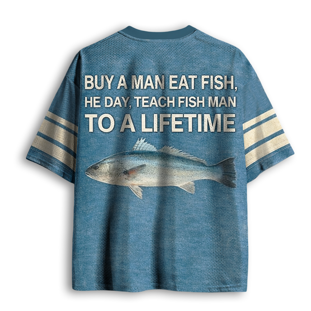 Baddiecat Buy A Man Eat Fish Mesh Jersey