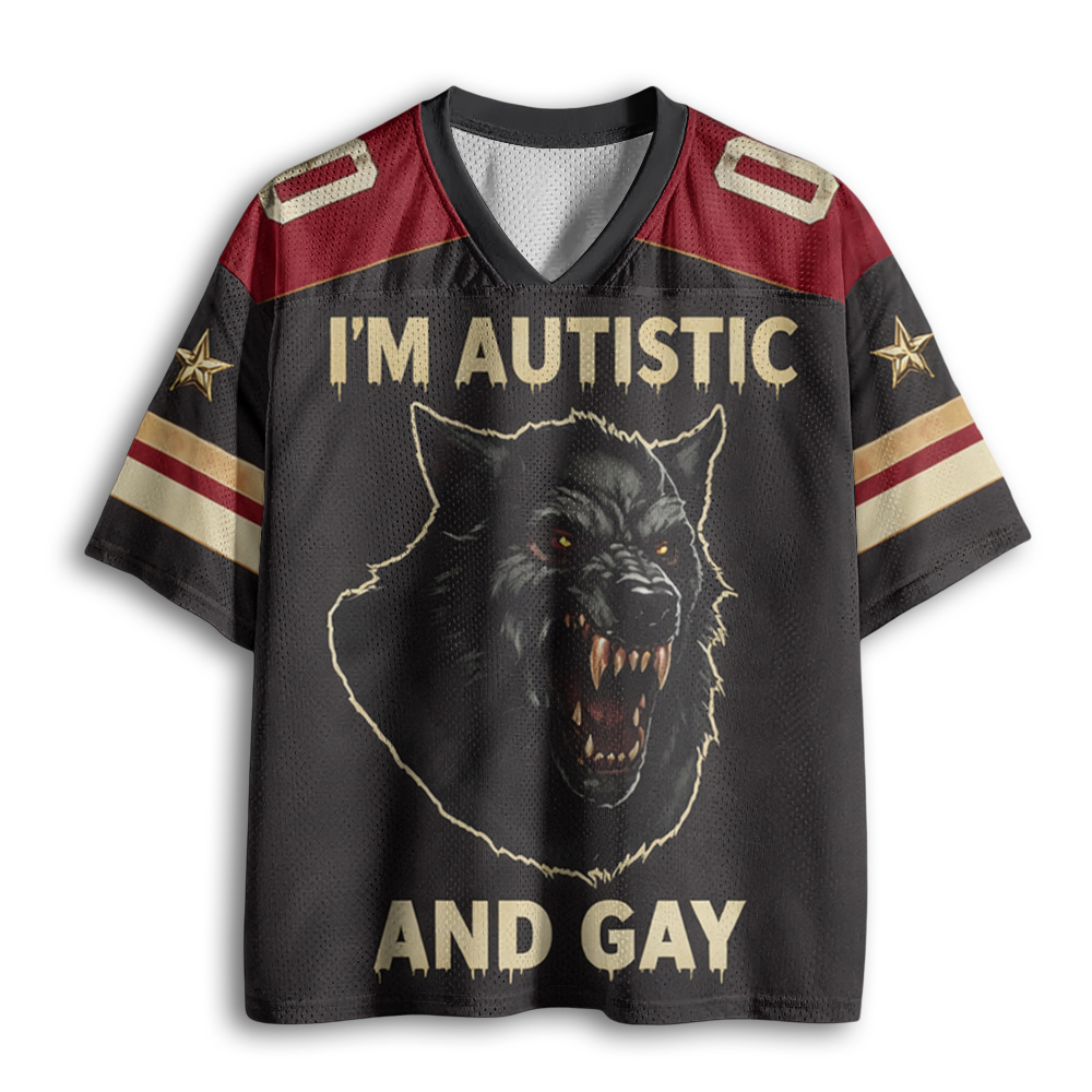 Baddiecat I’m Autistic And Gay Mesh Jersey