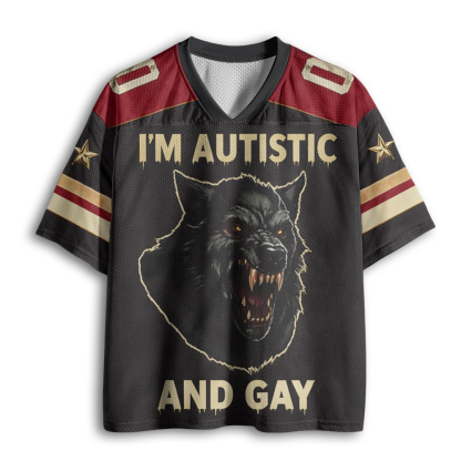 Baddiecat I’m Autistic And Gay Mesh Jersey
