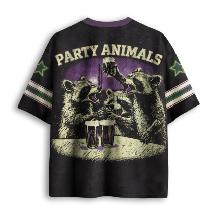 Baddiecat Raccoons Drinking Mesh Jersey