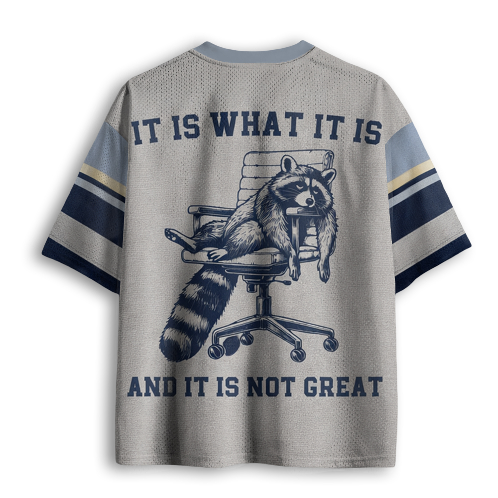Baddiecat Raccoon It Is What It Is Mesh Jersey