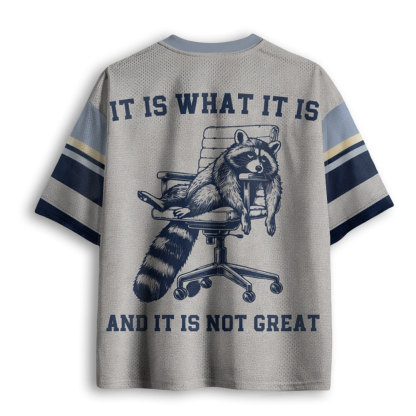 Baddiecat Raccoon It Is What It Is Mesh Jersey