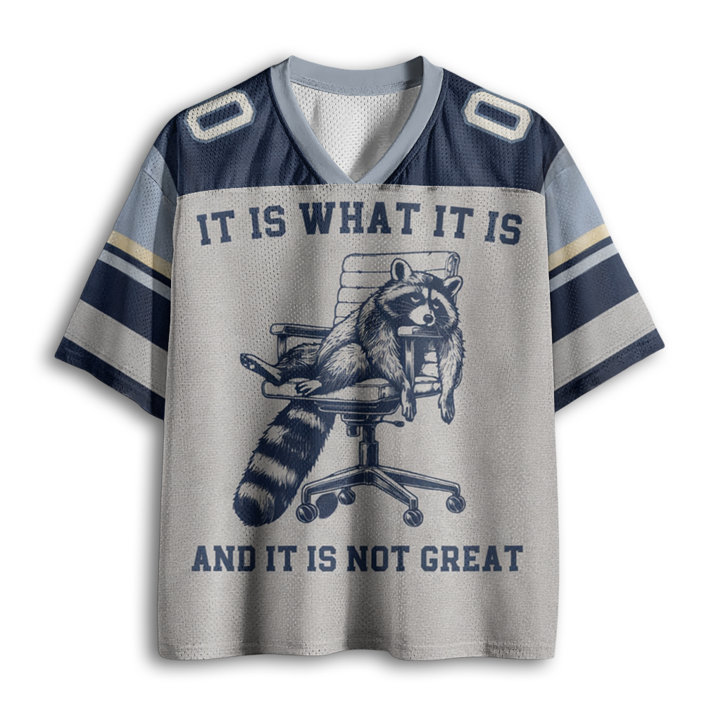 Baddiecat Raccoon It Is What It Is Mesh Jersey