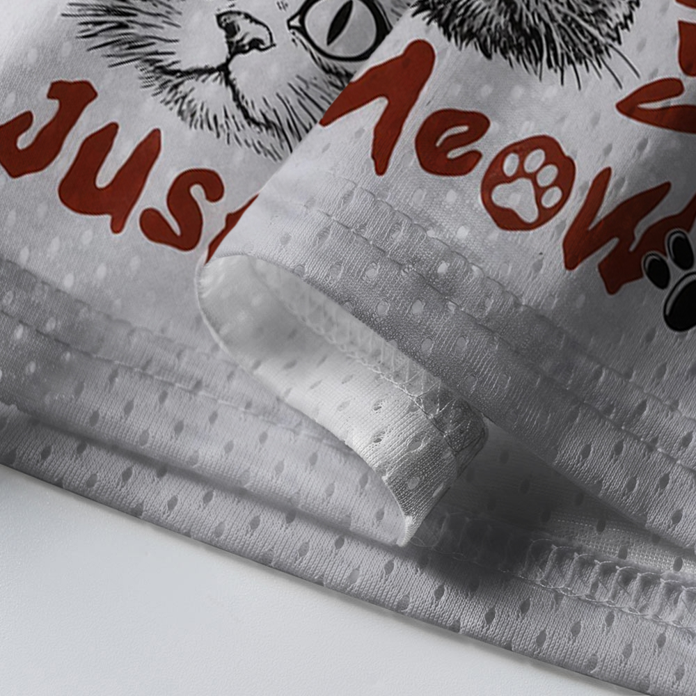 Baddiecat Funny Cat Just Meow Mesh Jersey