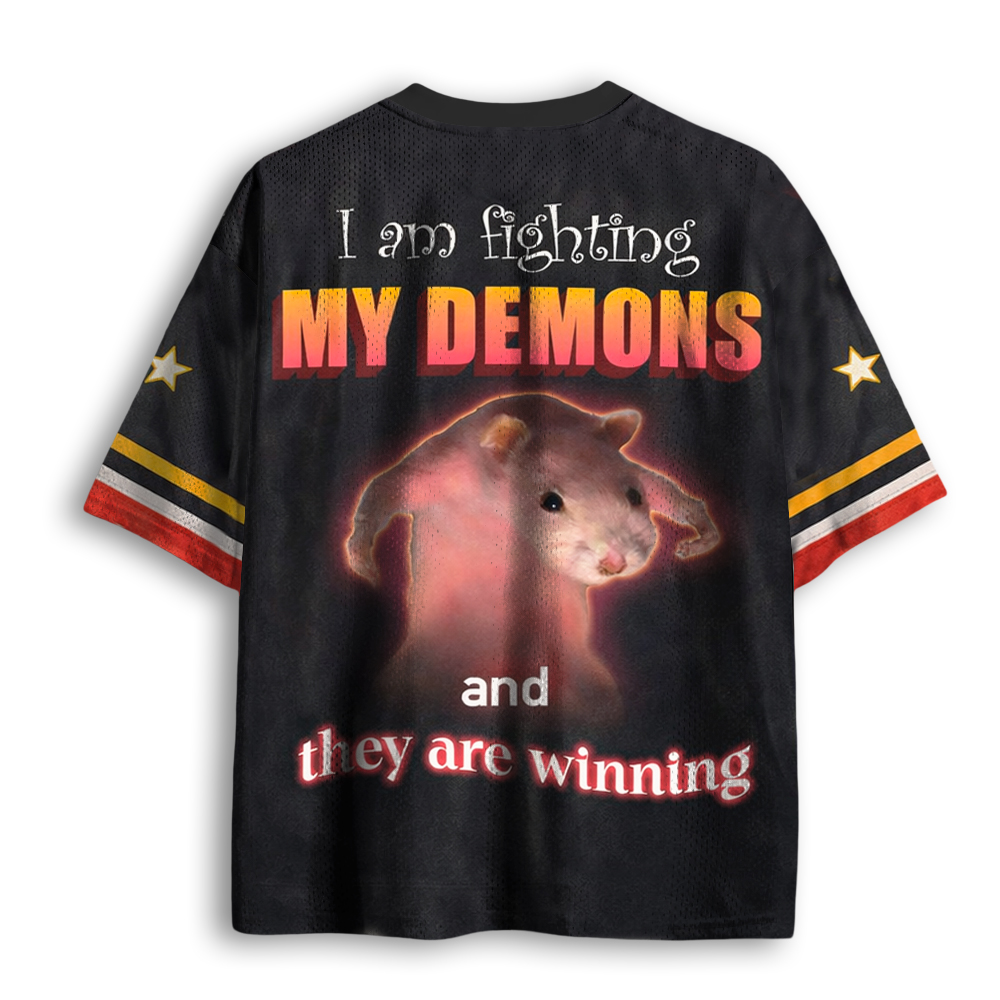 Baddiecat I Am Fighting My Demons Mesh Jersey