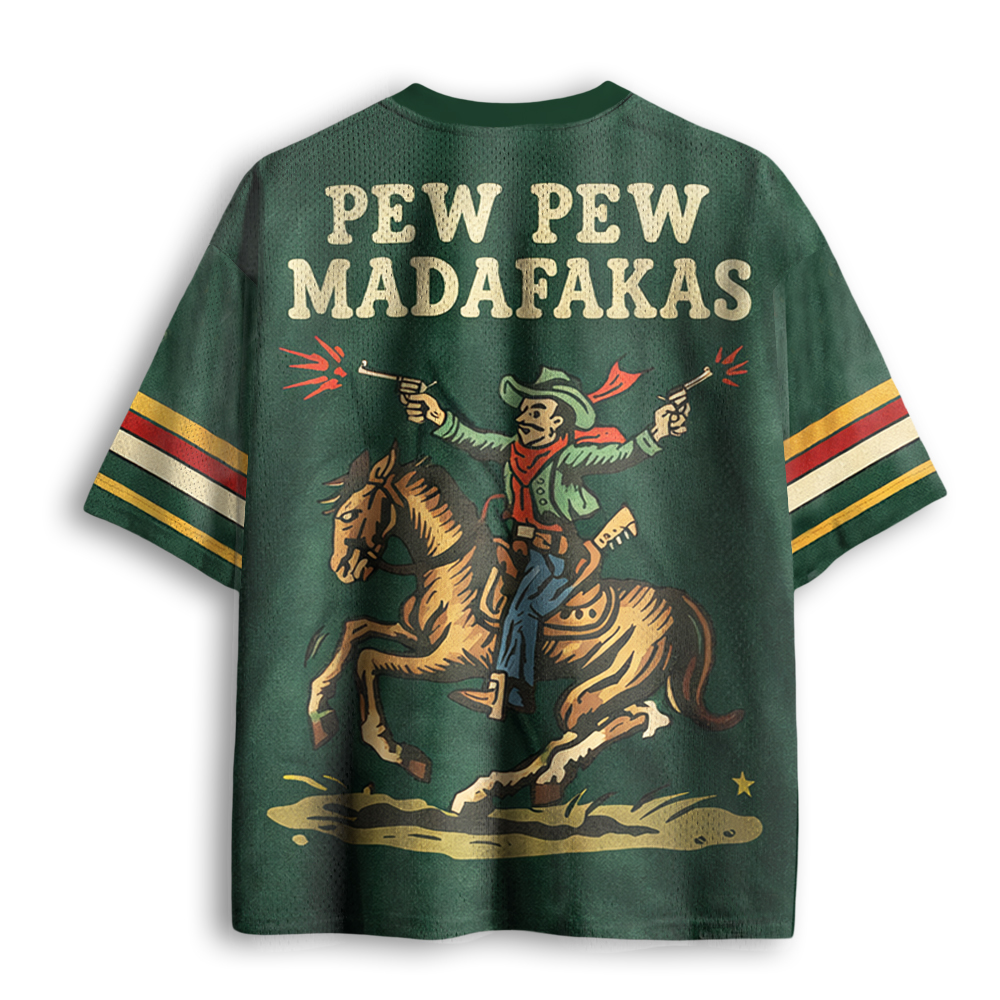 Baddiecat Cowboy Pew Pew Madafakas Mesh Jersey