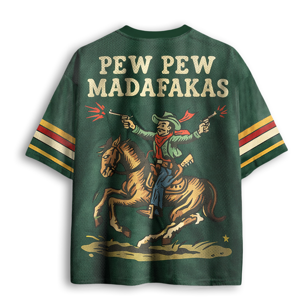 Baddiecat Cowboy Pew Pew Madafakas Mesh Jersey
