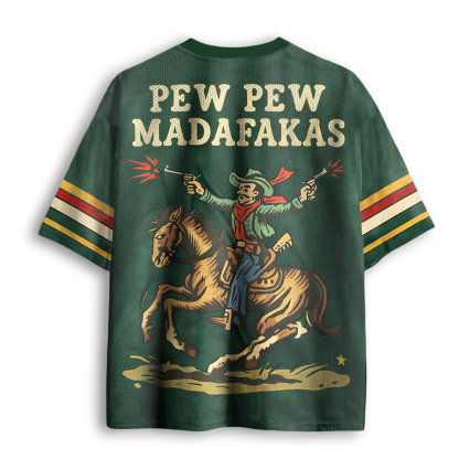 Baddiecat Cowboy Pew Pew Madafakas Mesh Jersey