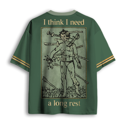 Baddiecat I Think I Need A Long Rest Mesh Jersey