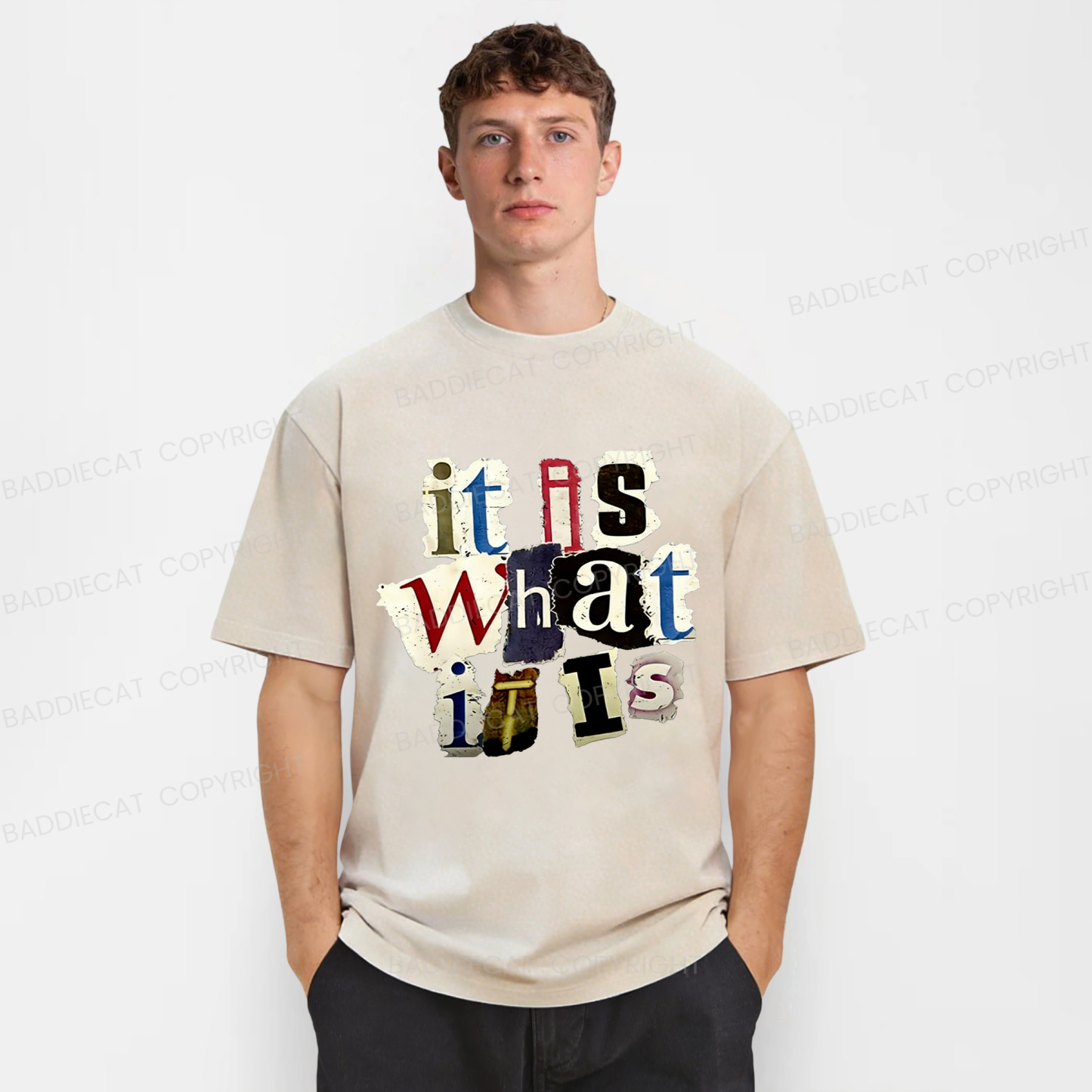 Baddiecat It Is What It Is Washed T-shirt