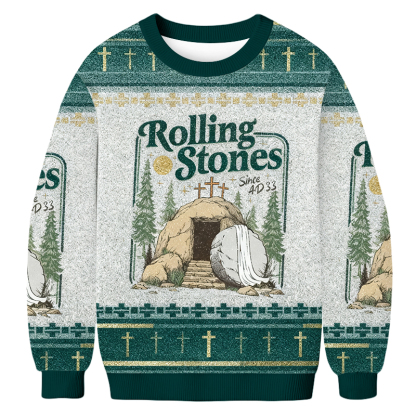 Baddiecat Rolling Stones Christmas Ugly Sweatshirt