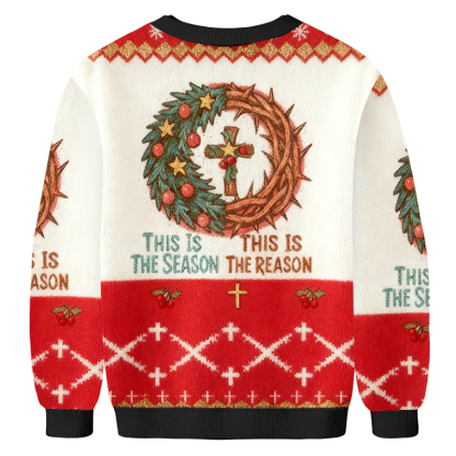 Baddiecat This Is The Season This Is The Reason Christmas Ugly Sweatshirt