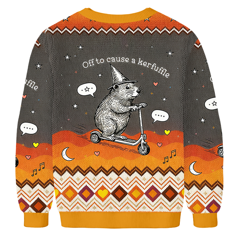 Baddiecat Groundhog Scooter Ugly Sweatshirt