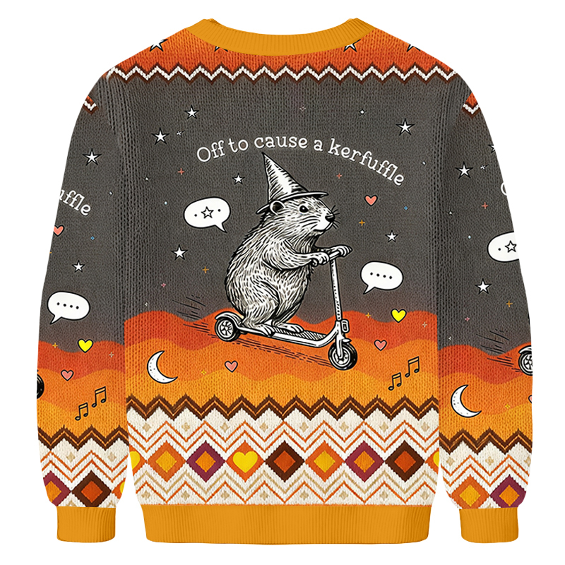Baddiecat Groundhog Scooter Ugly Sweatshirt