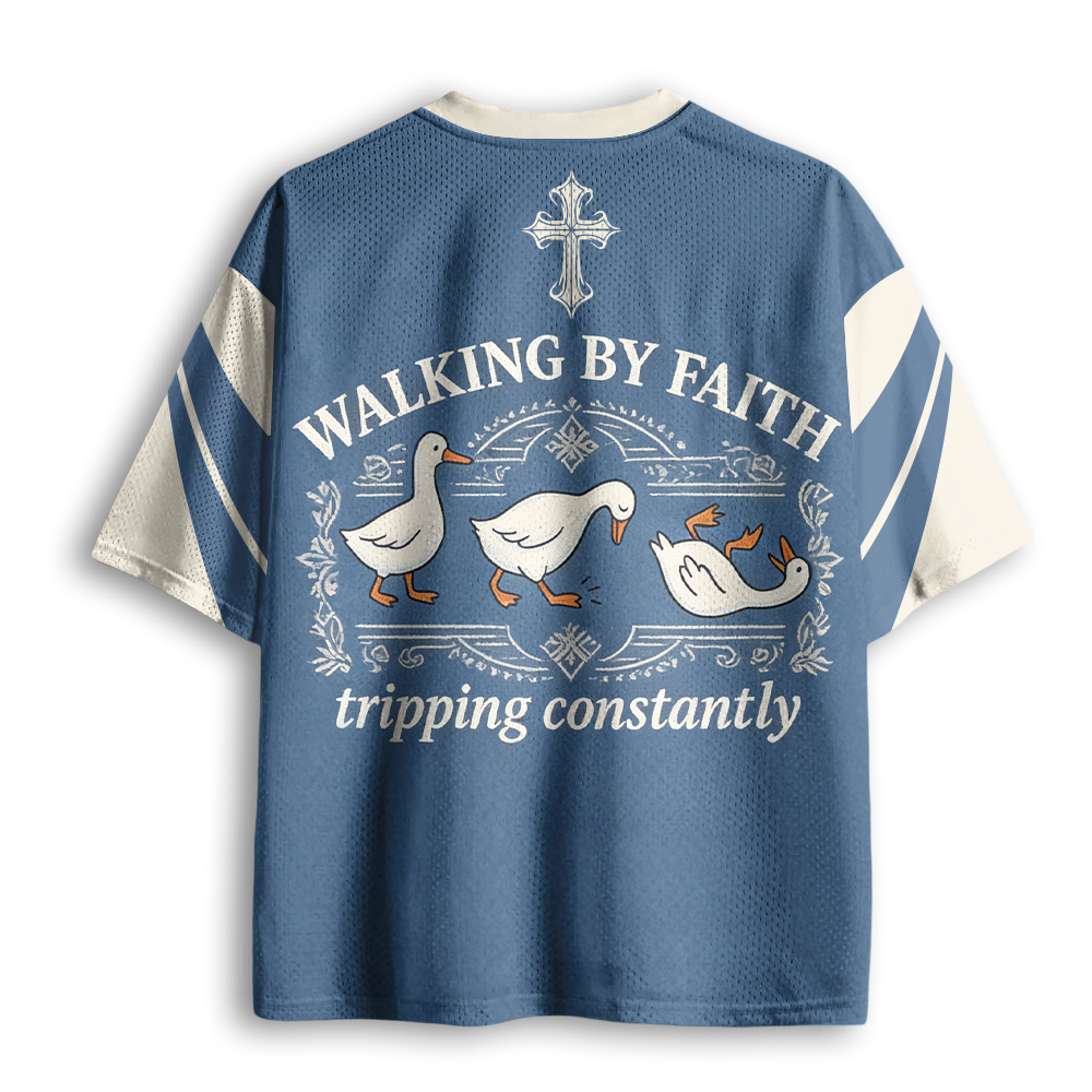 Baddiecat Belief White Goose Mesh Jersey