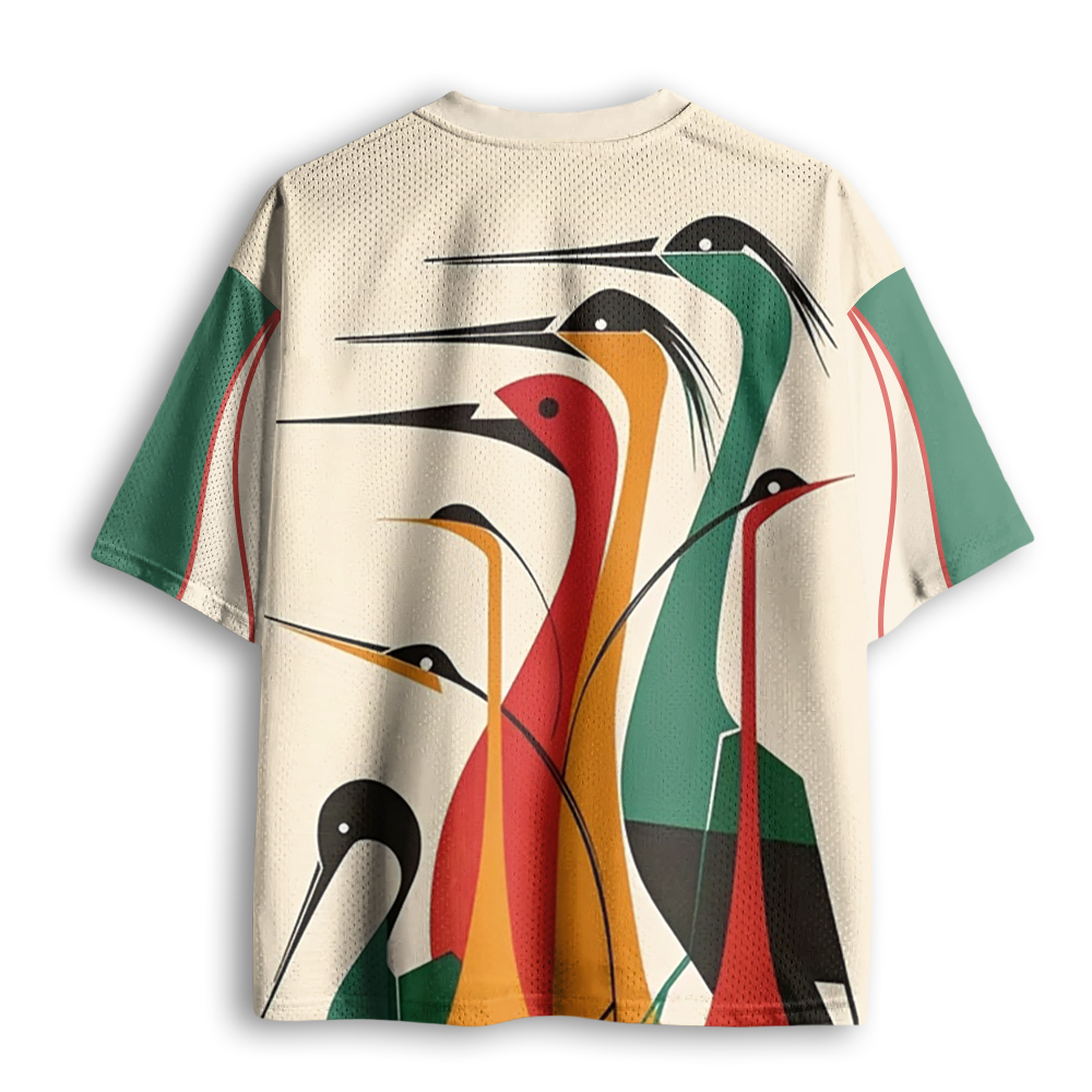 Baddiecat Symphony Of Bird Shapes Mesh Jersey