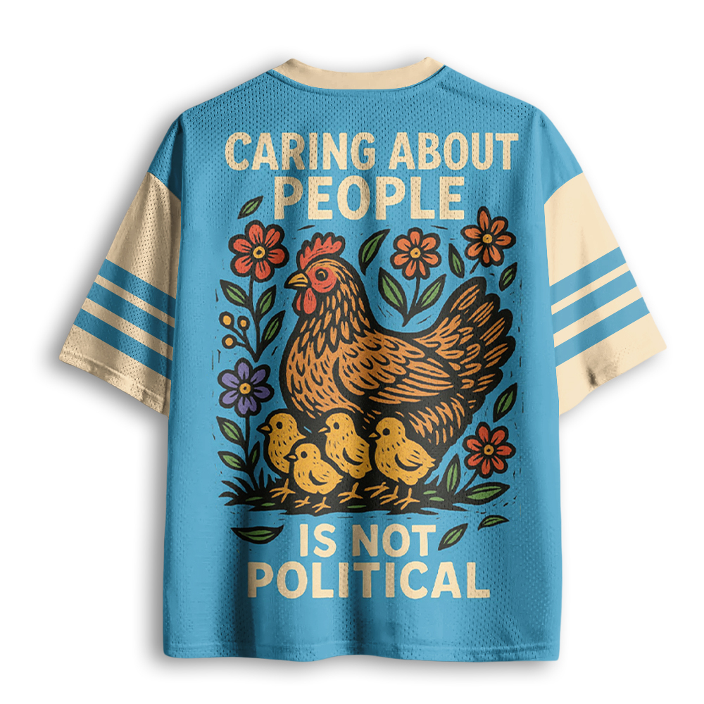 Baddiecat Caring About People Is Not Political Mesh Jersey