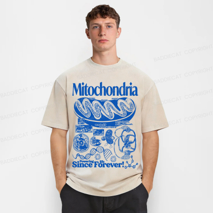 Baddiecat Mitochondria Vintage Science Washed T-shirt