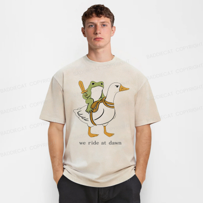 Baddiecat We Ride At Dawn Washed T-shirt
