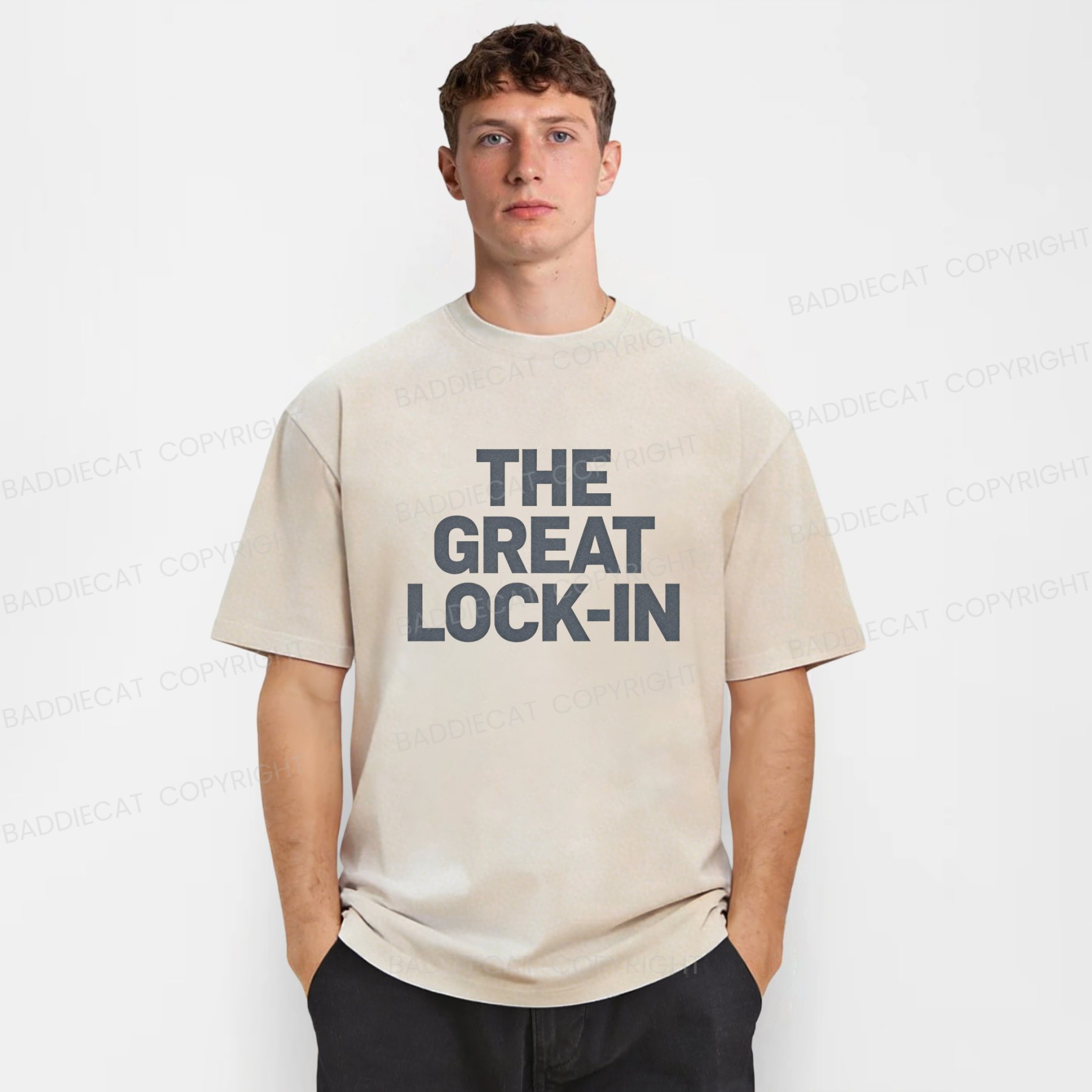 Baddiecat The Great Lock-In Washed T-shirt