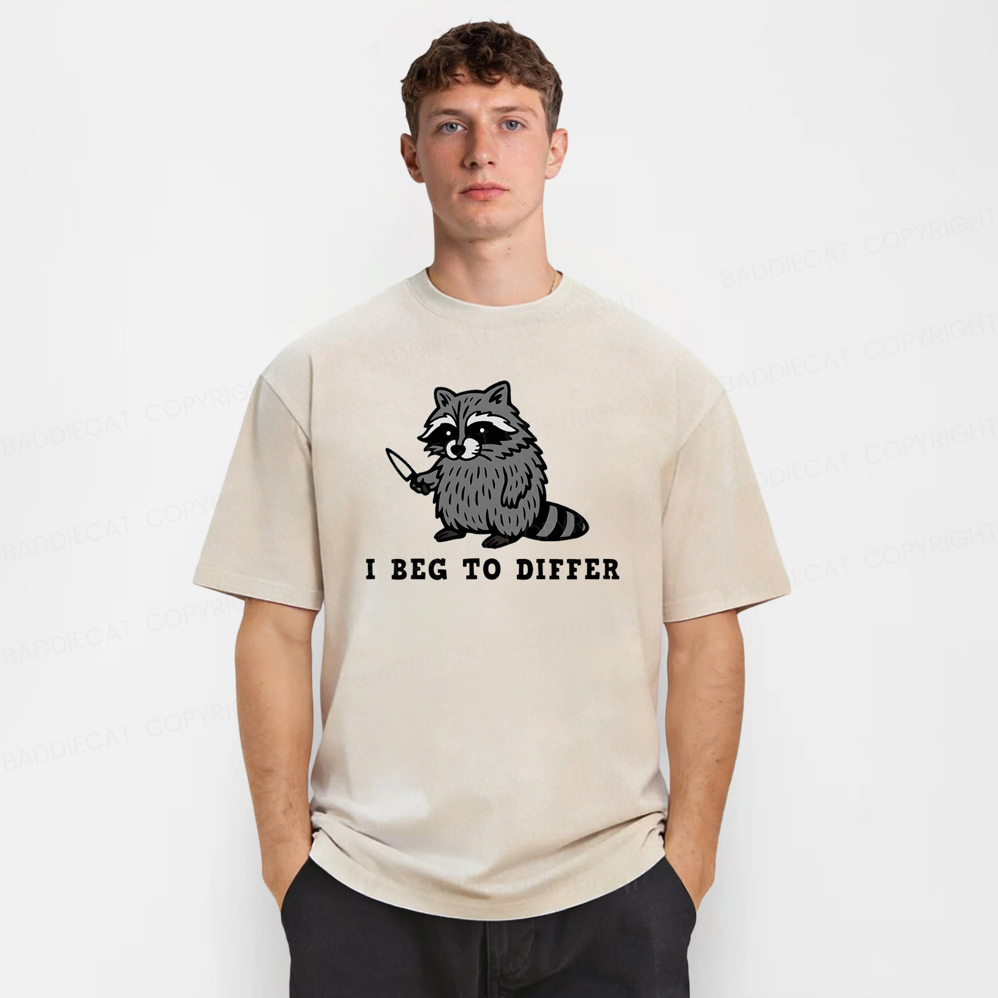 Baddiecat I Beg To Differ Washed T-shirt