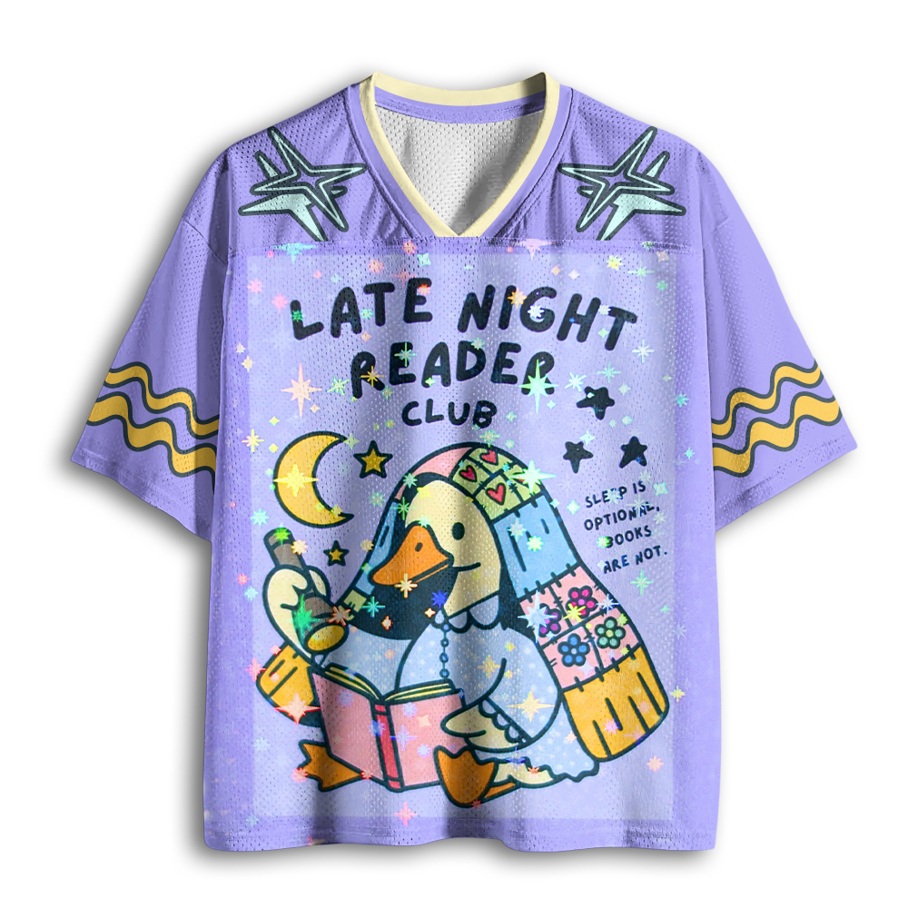 Baddiecat Late Night Readers Club Mesh Jersey
