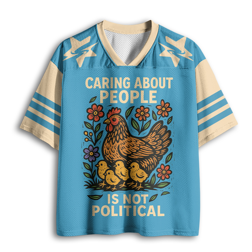Baddiecat Caring About People Is Not Political Mesh Jersey
