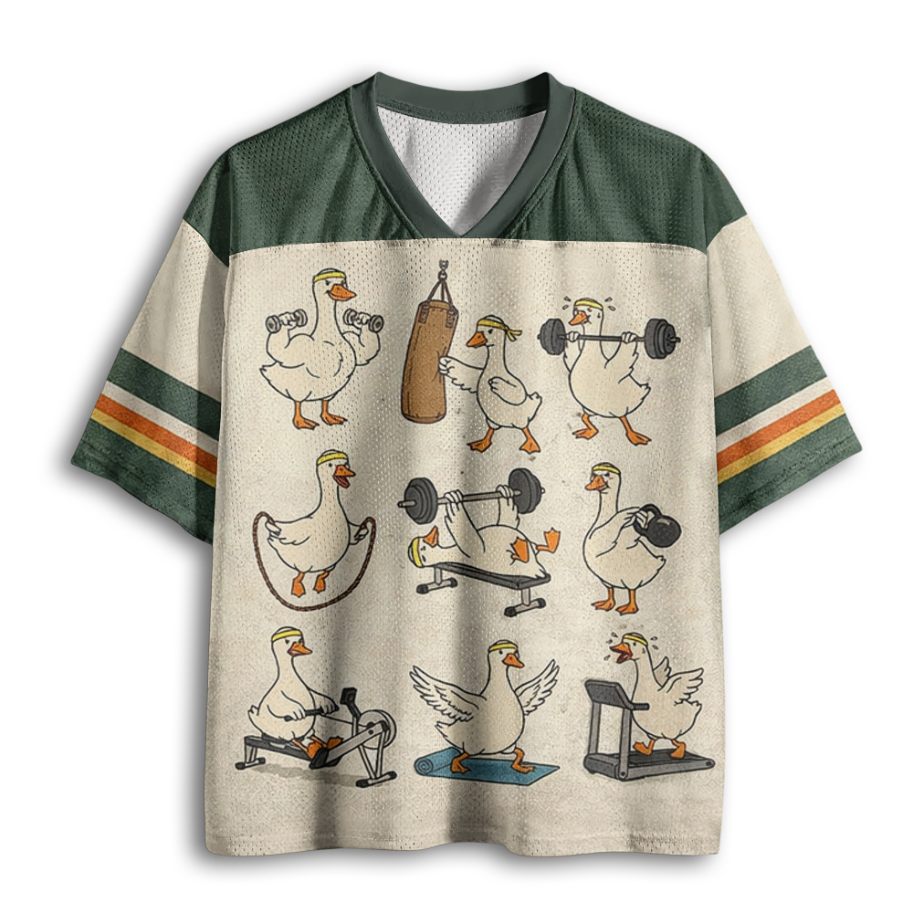 Baddiecat Funny Fitness Goose Mesh Jersey