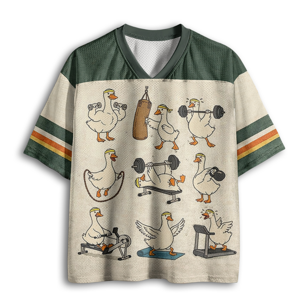 Baddiecat Funny Fitness Goose Mesh Jersey