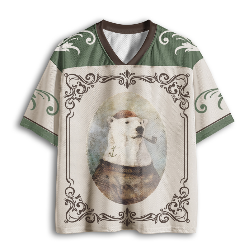 Baddiecat Polar Bear Sailor Mesh Jersey