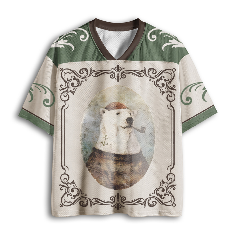 Baddiecat Polar Bear Sailor Mesh Jersey