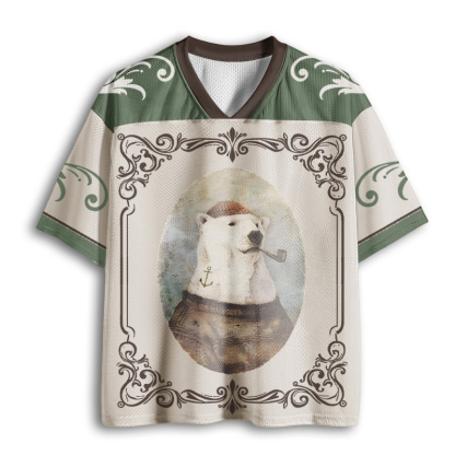 Baddiecat Polar Bear Sailor Mesh Jersey