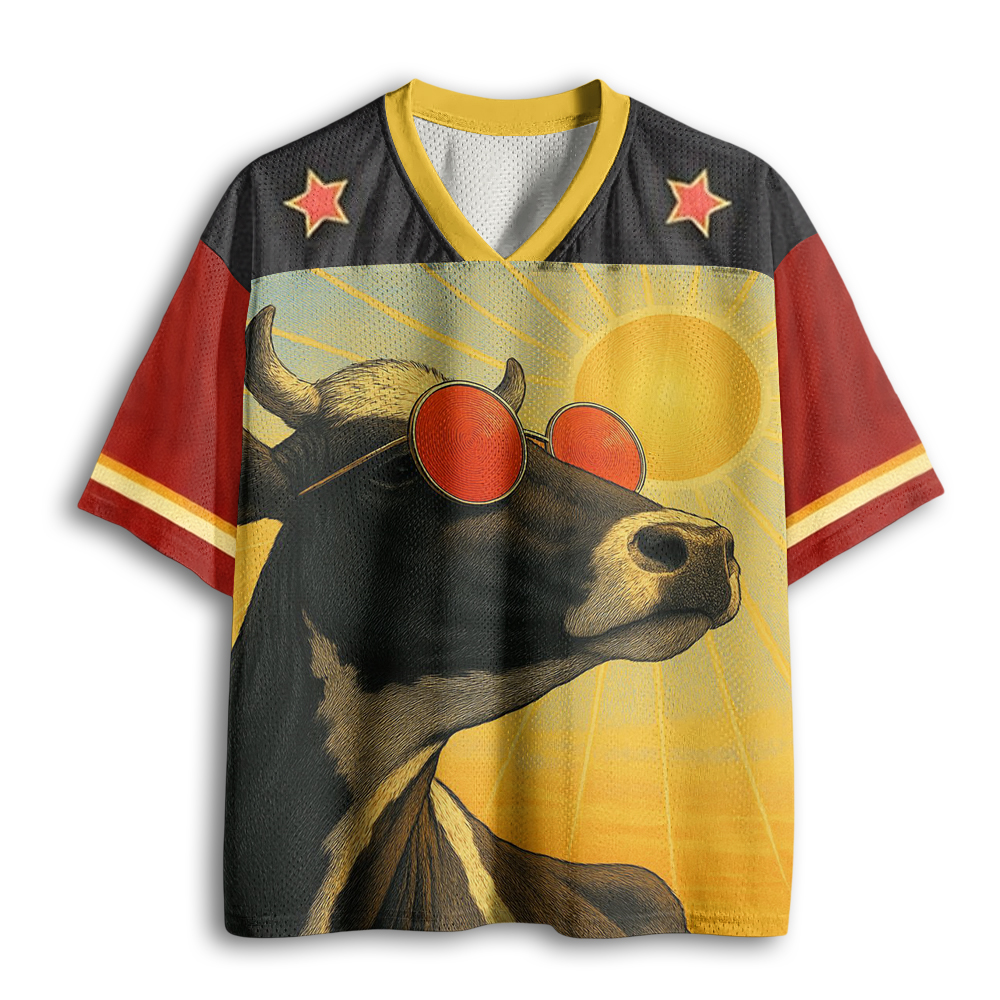 Baddiecat Sunshine Cool Cow Mesh Jersey