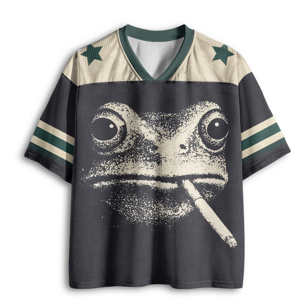 Baddiecat Vintage Smoking Frog Mesh Jersey