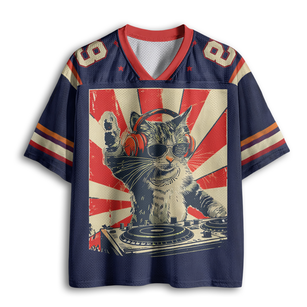 Baddiecat Cool DJ Cat Mesh Jersey