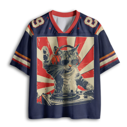 Baddiecat Cool DJ Cat Mesh Jersey