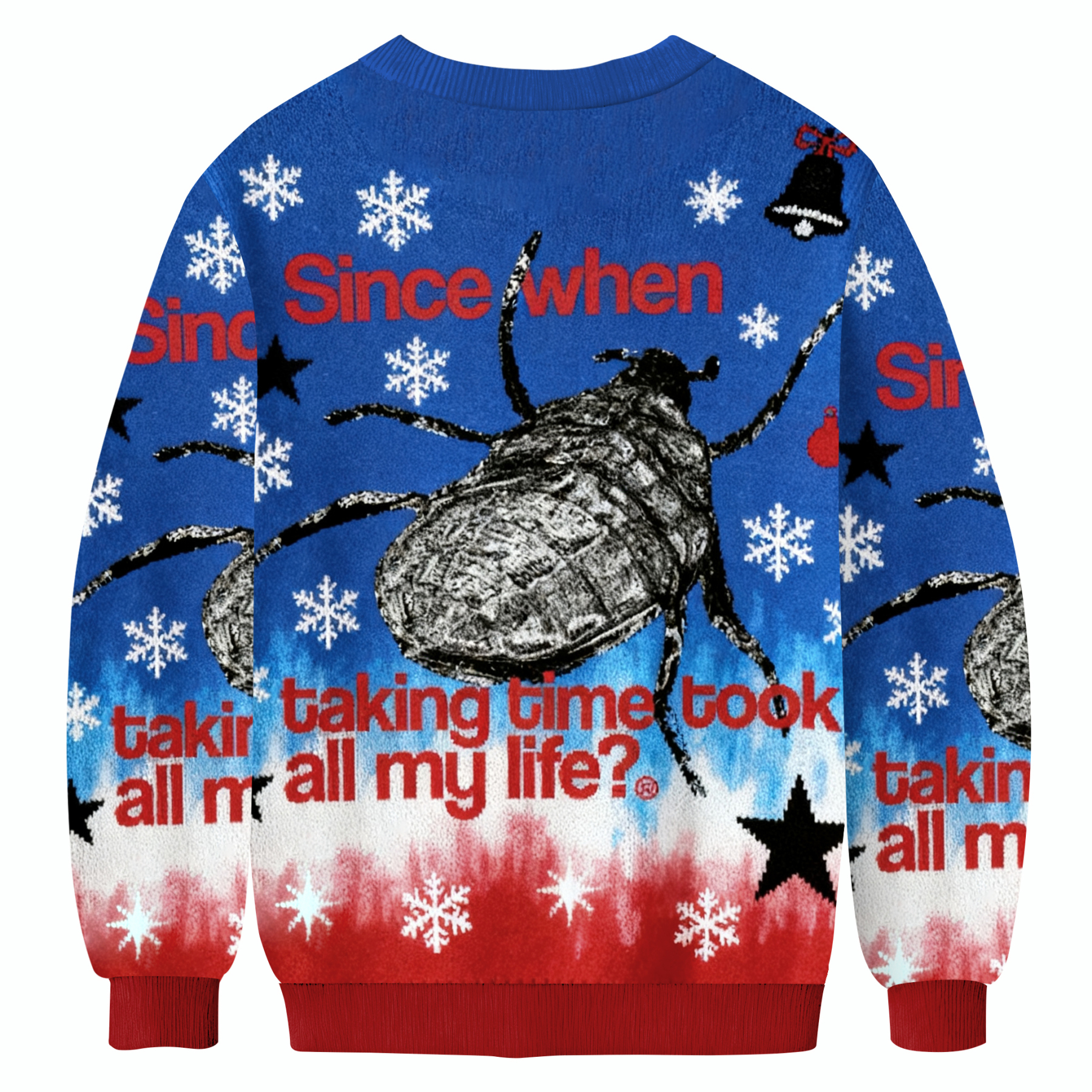 Beetle With 'Since When Taking Time Took All My Life?' Christmas Ugly Sweatshirt