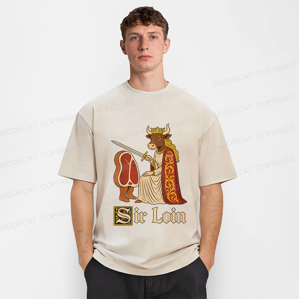 Baddiecat Sir Loin Washed T-shirt