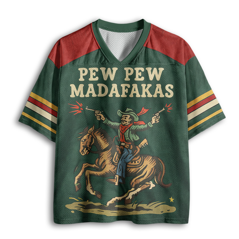 Baddiecat Cowboy Pew Pew Madafakas Mesh Jersey