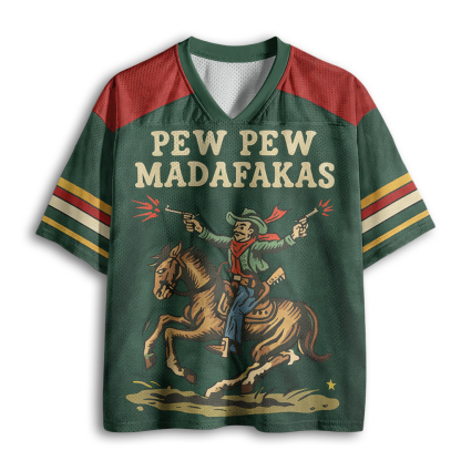 Baddiecat Cowboy Pew Pew Madafakas Mesh Jersey