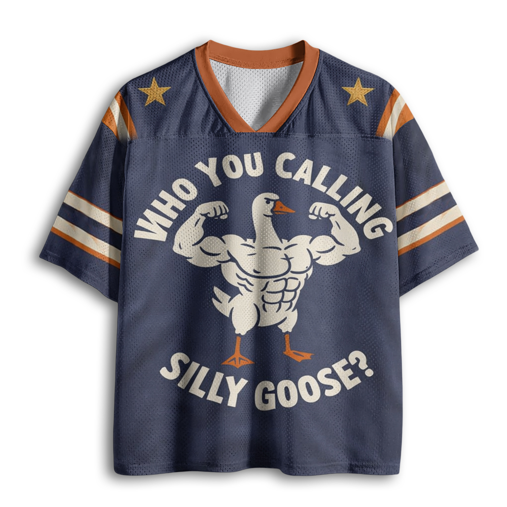 Baddiecat Funny Muscular Goose Mesh Jersey
