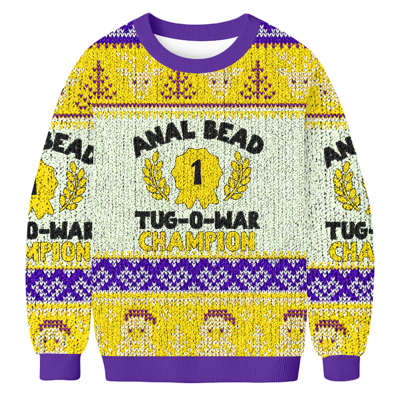 ANAL BEAD TUG-O-WAR CHAMPION Ugly Sweatshirt