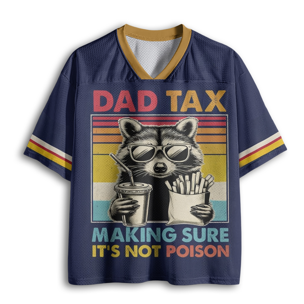 Baddiecat Dad Tax Raccoon Mesh Jersey